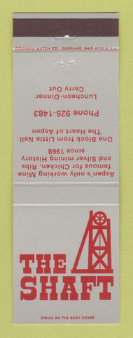 Matchbook Cover - The Shaft Restaurant Aspen Colorado