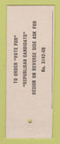 Matchbook Cover - CA Myers County Assessor Election SAMPLE