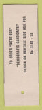 Matchbook Cover - Ray Blair Prosecuting Attorney Election SAMPLE
