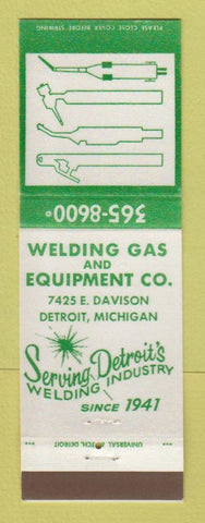 Matchbook Cover - Welding Gas and Equipment Detroit MI