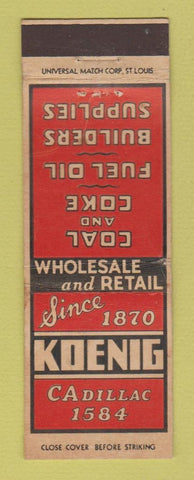 Matchbook Cover - Koenig Coal Coke WEAR