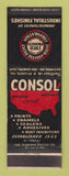 Matchbook Cover - Consol Paints Enamels East ST Louis IL San Leandro CA