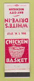Matchbook Cover - White's Drive In Bay City MI Chicken in the Basket