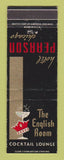 Matchbook Cover - Hotel Pearson Chicago IL English Room