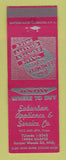 Matchbook Cover - Suburban Appliance Service Harper Woods MI
