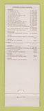 Matchbook Cover - The London Steak House London UK Herts Berks Kent Surrey