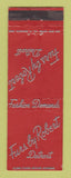Matchbook Cover - Furs by Robert Detroit MI WEAR
