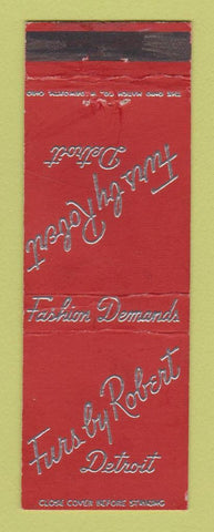 Matchbook Cover - Furs by Robert Detroit MI WEAR