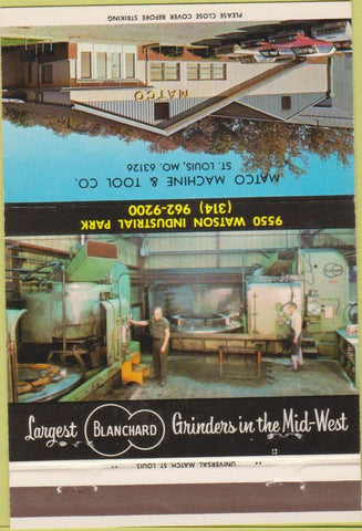 Matchbook Cover - Matco Machine  and  Tool St Louis MO  40 Strike