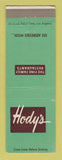 Matchbook Cover - Hody's Restaurants Los Angeles Hollywooed Long Beach CA