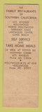 Matchbook Cover - Hody's Restaurants Los Angeles Hollywooed Long Beach CA