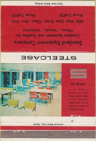 Matchbook Cover - Steelcase School Furniture 60s Modern NY 40 Strike