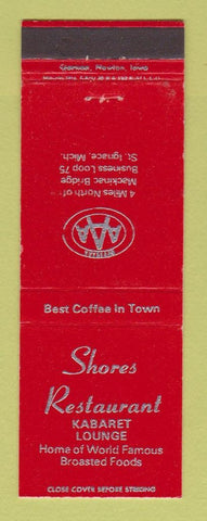 Matchbook Cover - Shores Restaurant St Ignace MI
