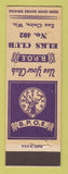 Matchbook Cover - Elks Lodge Eau Clair WI SAMPLE WORN HOLES