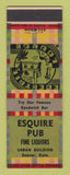 Matchbook Cover - Esquire Pub Denver Colorado SAMPLE PINHOLES