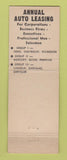 Matchbook Cover - Nalco Auto Leasing National Corp Detroit MI