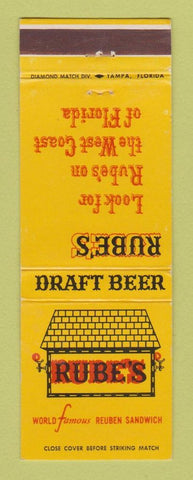 Matchbook Cover - Rube's Restaurant Reuben Sandwiches