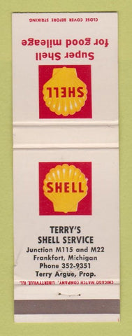 Matchbook Cover - Shell oil gas Terry's Frankfort MI