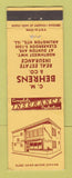Matchbook Cover - CM Behrens Real Estate Insurance Arlington Heights IL