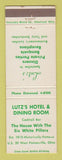 Matchbook Cover - Lutz's Hotel Dining Room West Painesville OH