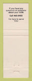 Matchbook Cover - Herbert Pfeifer County Treasurer Election