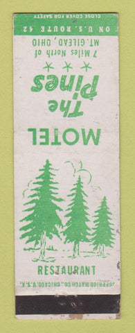 Matchbook Cover - Pines Motel Mount Gilead OH