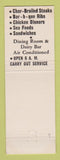 Matchbook Cover - Straley's Restaurant Findlay OH