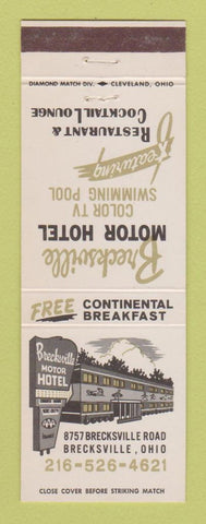 Matchbook Cover - Brecksville Motor Hotel OH