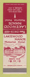 Matchbook Cover - Lakewood Manor Motor Hotel Cleveland OH