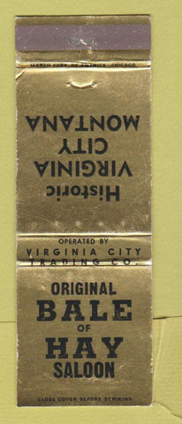 Matchbook Cover - Bale of Hay Saloon Virginia City MT WEAR