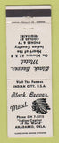 Matchbook Cover - Black Beaver Motel Anadarko OK Indian