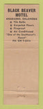 Matchbook Cover - Black Beaver Motel Anadarko OK Indian