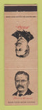 Matchbook Cover - US Presidents William Howard Taft Theodore Roosevelt