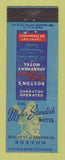 Matchbook Cover - Myles Standish Hotel Boston MA