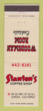 Matchbook Cover - Stanton's Coffee Shop Eureka CA