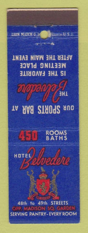 Matchbook Cover - Belvedere Hotel New York City