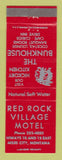 Matchbook Cover - Red Rock Village Motel Miles City MT Bunkhouse