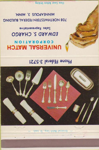 Matchbook Cover - Universal Match Edward Chargo Minneapolis MN 40 Strike