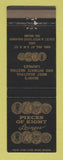 Matchbook Cover - Pieces of Eight Lounges North Miami FL