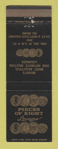 Matchbook Cover - Pieces of Eight Lounges North Miami FL