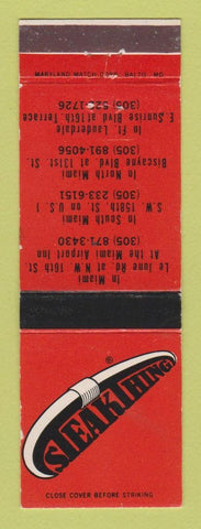 Matchbook Cover - Steak Thing Restaurant Miami FL Fort Lauderdale WEAR