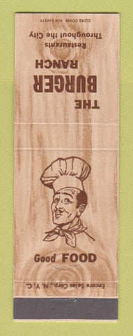 Matchbook Cover - The Burger Ranch Restaurants New York City