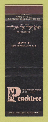 Matchbook Cover - Peachtree Restaurant New York City