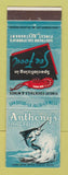 Matchbook Cover - Antohny's Fish Grottos San Diego La Mesa La Jolla CA