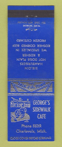 Matchbook Cover - George's Sidewalk Cafe Charlevoix MI