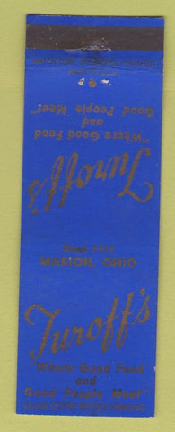 Matchbook Cover - Turoff's Restaurant Marion OH