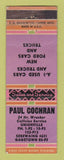 Matchbook Cover - Paul Cochran Ford towing Unionville MI WEAR