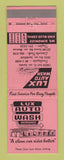 Matchbook Cover - Lux Car Wash Southgate Taylor Lincoln Park MI