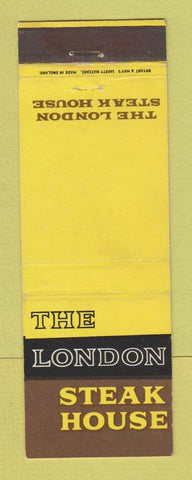 Matchbook Cover - The London Steak House UK England CHAIN