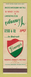Matchbook Cover - Vincenzo's Restaurant Italian Detroit MI